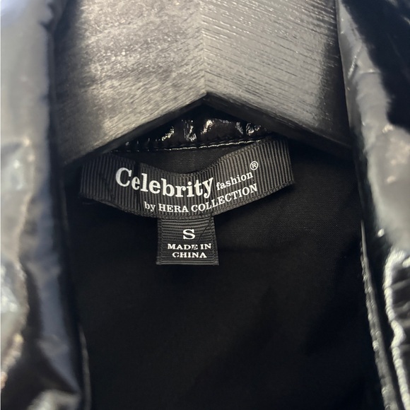 Elegant Black Ruched Women's Coat - Picture 5 of 6